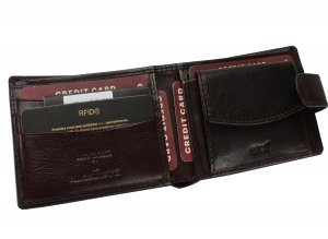 Zdjęcie przedstawiające  <strong>Mały portfel męski skórzany</strong>  0711/17 25 RFID 2