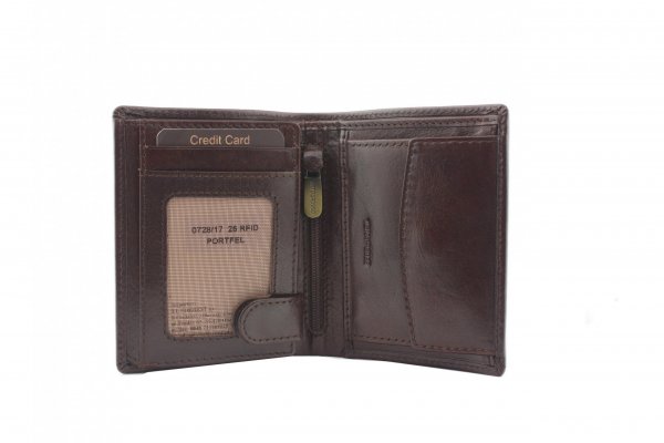 Zdjęcie przedstawiające  <strong>Mały portfel męski skórzany</strong>  0728/17 25 RFID 4
