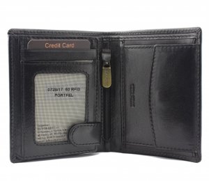 Zdjęcie przedstawiające  <strong>Mały portfel męski skórzany</strong>  0728/17 60 RFID