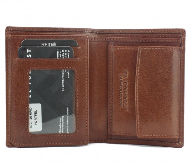 Zdjęcie przedstawiające  <strong>Mały portfel męski skórzany</strong>  572 26 RFID 2