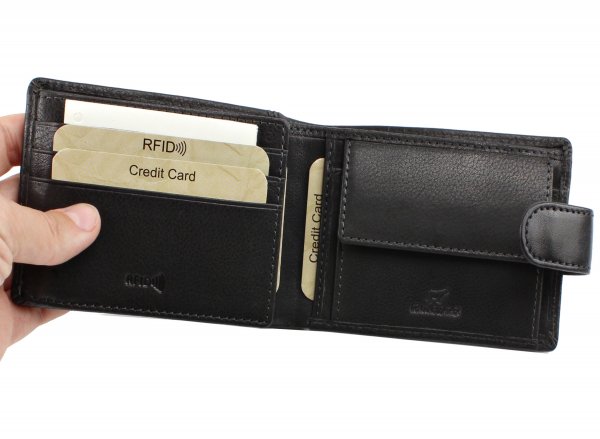Zdjęcie przedstawiające  <strong>Mały portfel męski skórzany</strong>  851 19 RFID 2